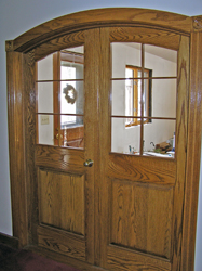 curved oak door